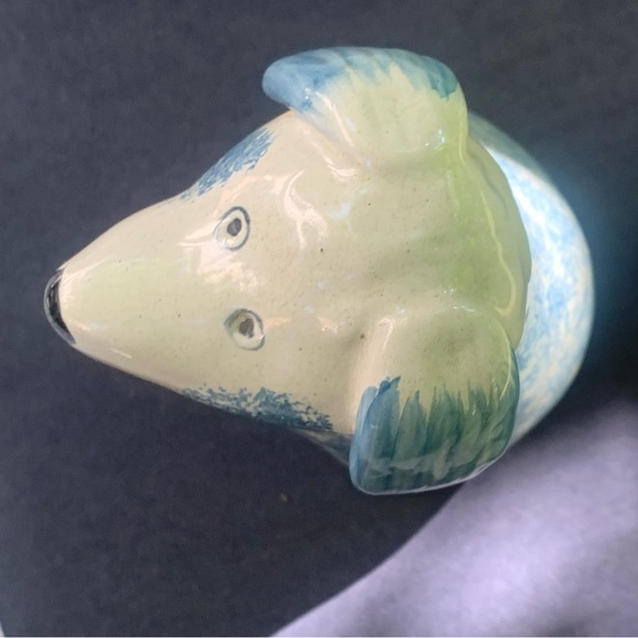 Rye Pottery England Blue And White Dog Vintage Ceramic EUC - Picture 6 of 9